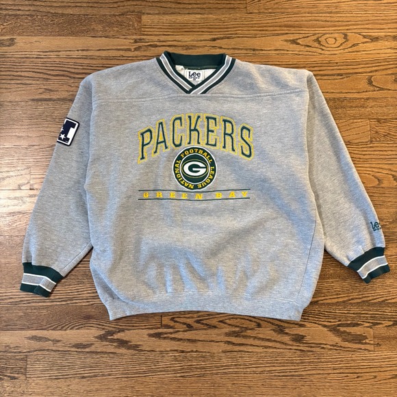 Vintage Lee Sport Green Bay Packers Sweatshirt NFL Football Crewneck Large - Picture 1 of 7